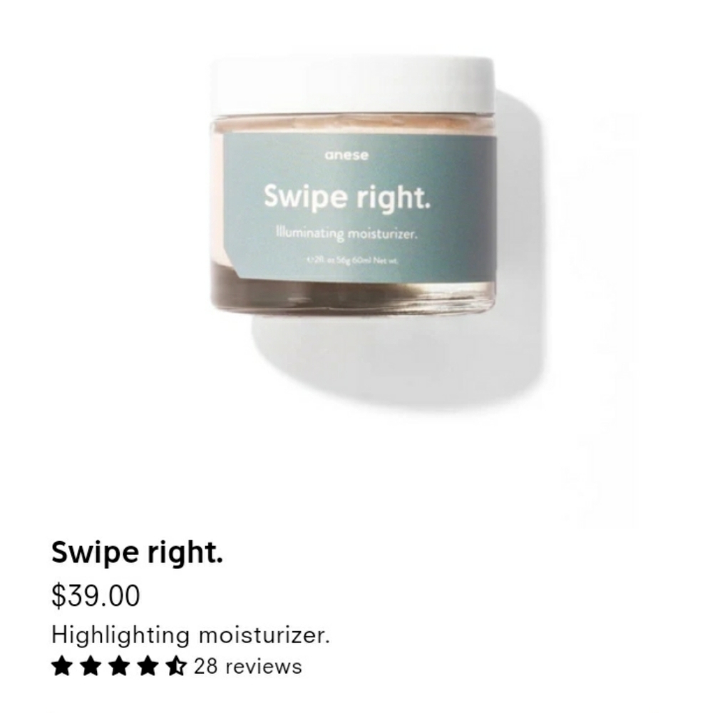 Anese swipe right illuminating moisturizer